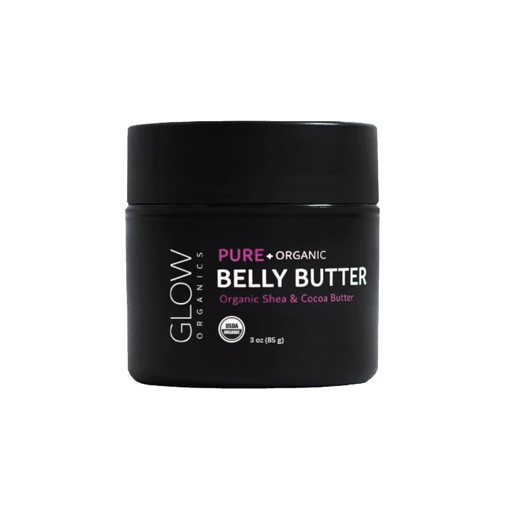 Glow Organics 100% Organic Belly Butter, Prevents Stretch Marks and Firms Skin