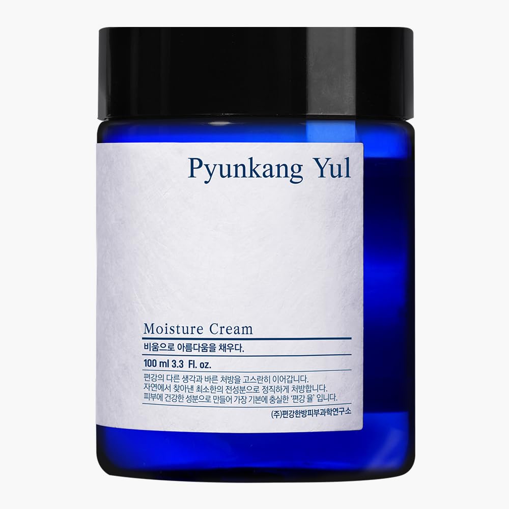 Pyunkang Yul Moisture Cream - Korean Skin Care - Facial Moisturizer for Dry and Combination Skin Types - Natural Ingredients Shea Butter, Jojoba Seed Oil Deeply Moisturize Skin - 3.4 Fl oz