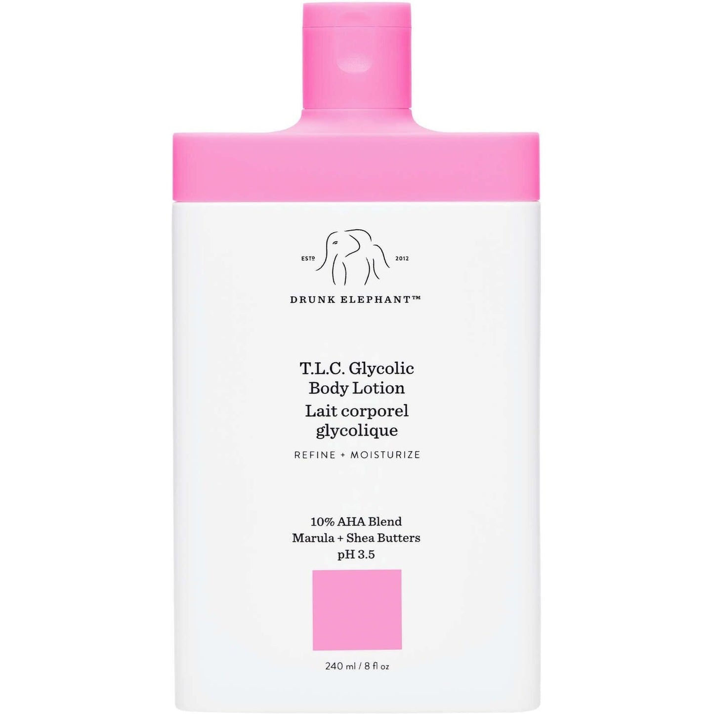 Drunk Elephant T.L.C. Glycolic Body Lotion Supercharged Blend 10% AHA 240ml NEW