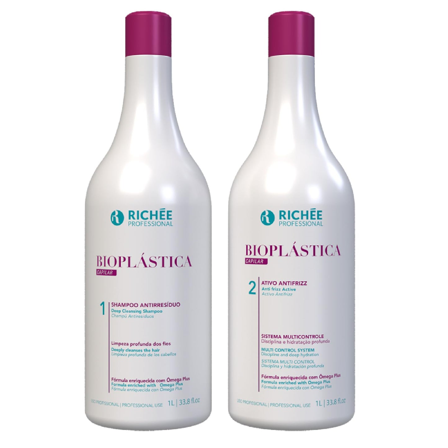 Richée Professional | Bioplástica Capilar | Hair Alignment Without Damages To The Hair Fiber | (2x) 1000 ml / 33.8 fl.oz.