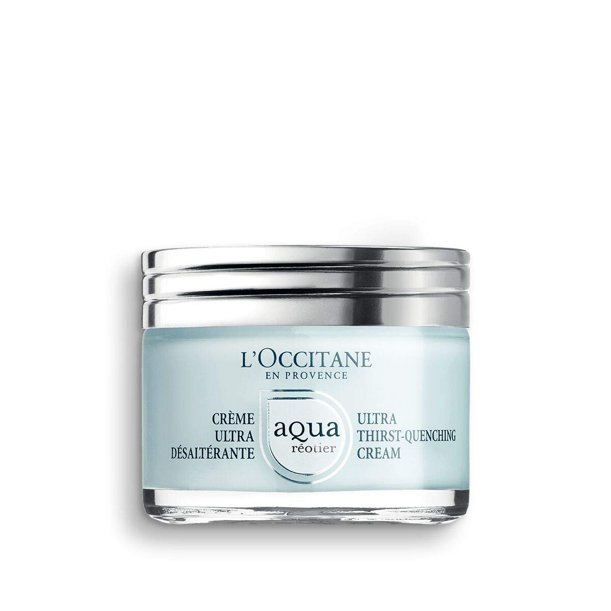 L'Occitane Hydrating Aqua Reotier Ultra Thirst-Quenching Cream: Infused with Hyaluronic Acid, Moisturizing, Water-Based, 1.7 Ounce
