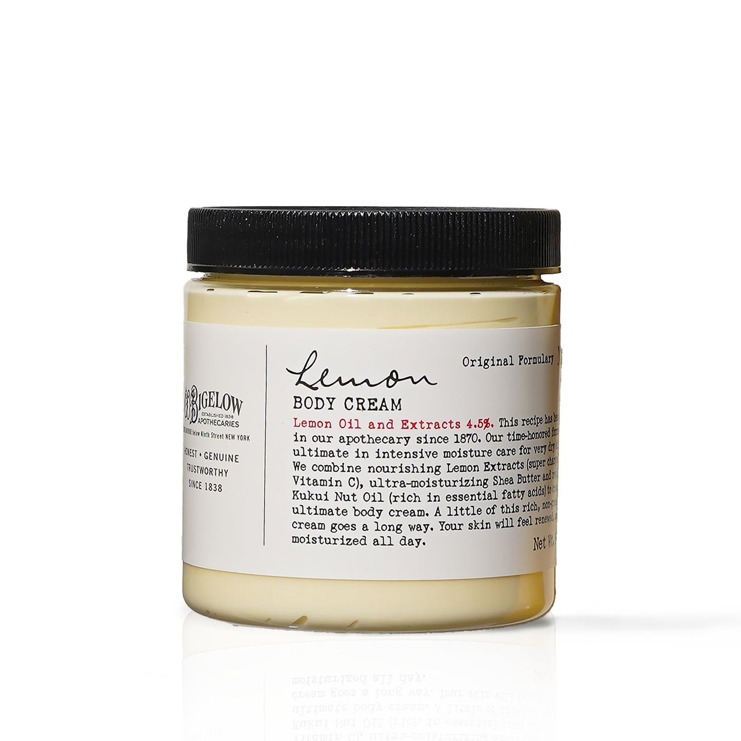 C.O. Bigelow Lemon Body Cream - No. 005, Body Moisturizer with Shea Butter, Lemon Oil and Extracts for Dry Skin, Hands & Body, 32 oz.