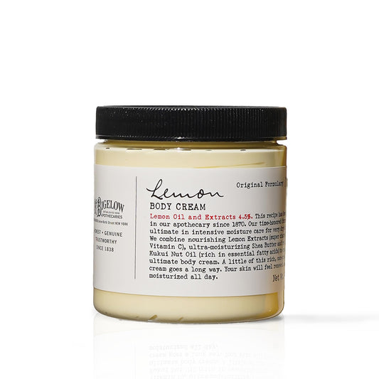 C.O. Bigelow Lemon Body Cream - No. 005, Body Moisturizer with Shea Butter, Lemon Oil and Extracts for Dry Skin, Hands & Body, 32 oz.