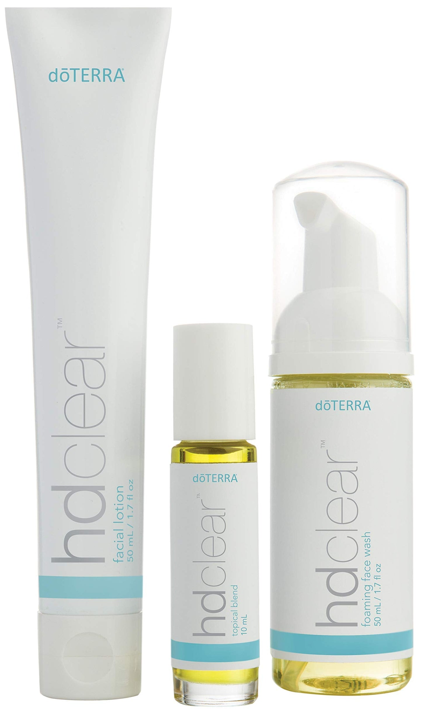 DoTerra - HD Clear Facial Kit - Facial Lotion, Foaming Face Wash, and HD Clear Blend