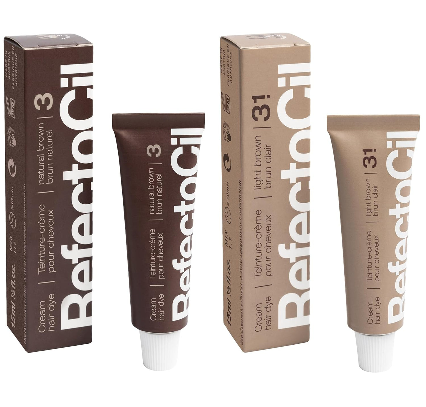 RefectoCil Cream Hair Dye 2-Pack – Professional Hair Tint for Long-Lasting Color