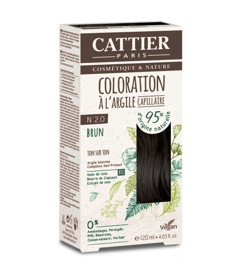 Cattier White Clay Semi-Permanent Hair Color Kit - 20 Shades