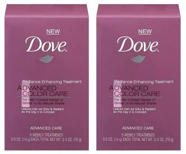 DOVE Radiance Enhancing Treatment Advanced Color Care, 0.5 oz (2 Pack)