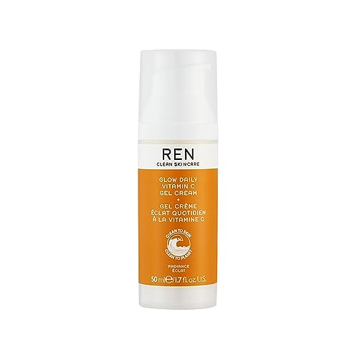 REN Clean Skincare - Glow Daily Vitamin C Gel Cream - Antioxidant Face Moisturizer with Vitamin C, 1.7 fl oz