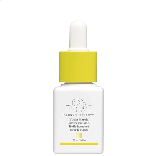 Drunk Elephant Virgin Marula Luxury Facial Oil - Vegan Anti-Aging Skin Care and Face Moisturizer (15 mL / 0.5 Fl Oz)