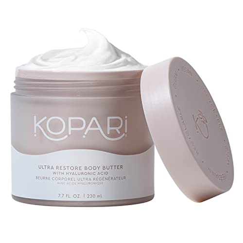Kopari Tahitian Vanilla Ultra Body Butter | Hyaluronic Acid, Antioxidants, Omegas, and Fatty Acids to Hydrate and Retain Moisture | Sweet Tahitian Vanilla Scent | Vegan and Cruelty Free | 7.7 Oz