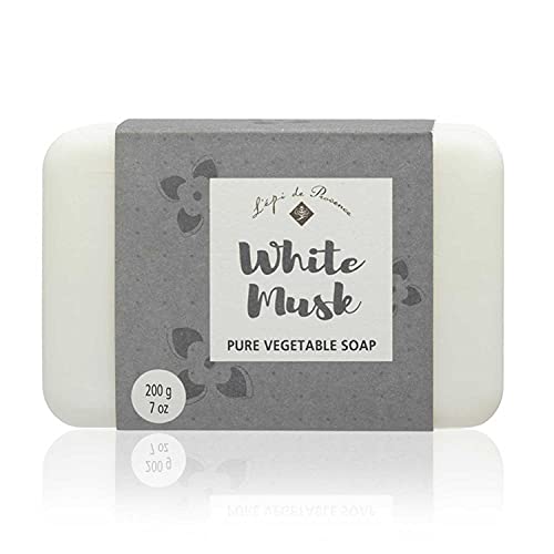 L'Epi de Provence White Musk Vegetable Shea Butter Soap, Pack of 4 Bars
