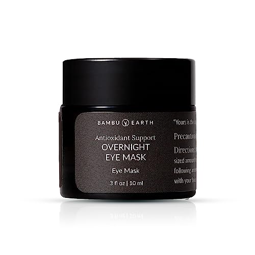 Bambu Earth Eye Mask for Dark Circles, Puffiness, Fine Lines, and Wrinkles - Organic Ingredients Infused Overnight Eye Cream to Hydrate and Moisturize Eyes 10ml