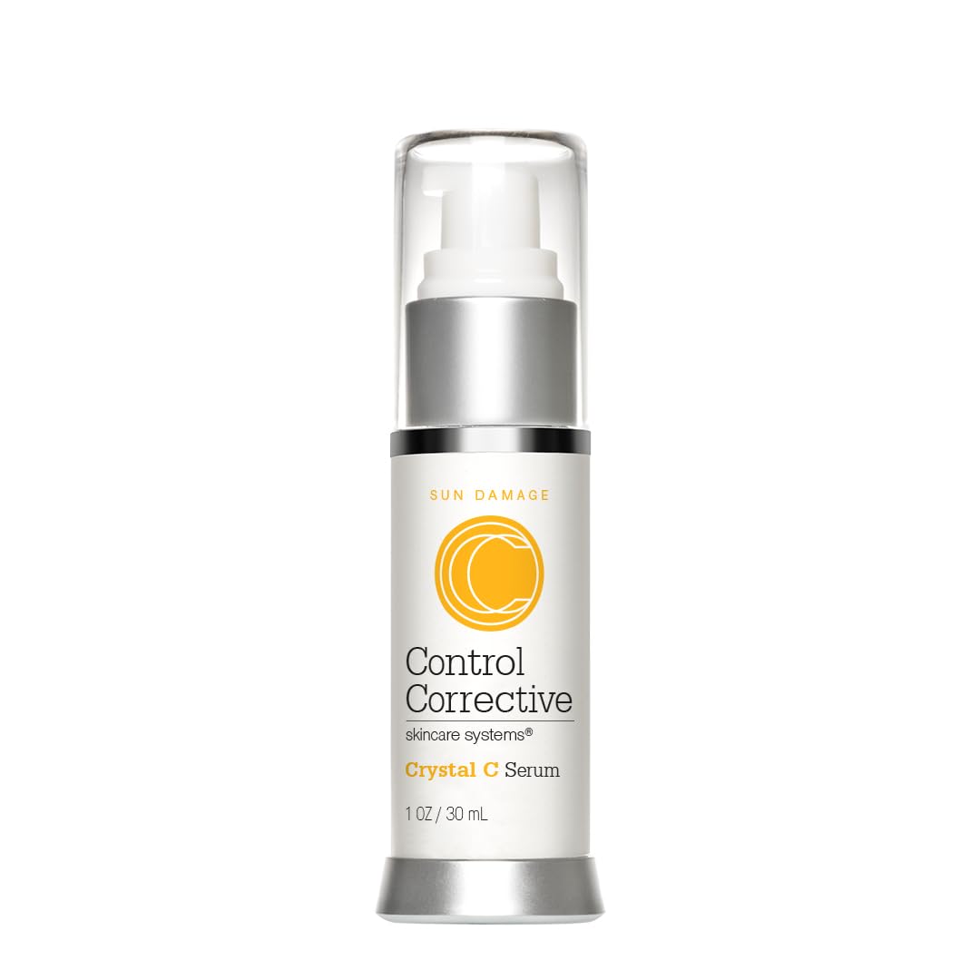 CONTROL CORRECTIVE Crystal C Serum, 1 Oz - Brightens, Hydrates & Fights Daily Photodamage, Hyaluronic Acid & Vitamin C, Lightweight Concentrated Serum For Brightening, Improves The Health Of The Skin