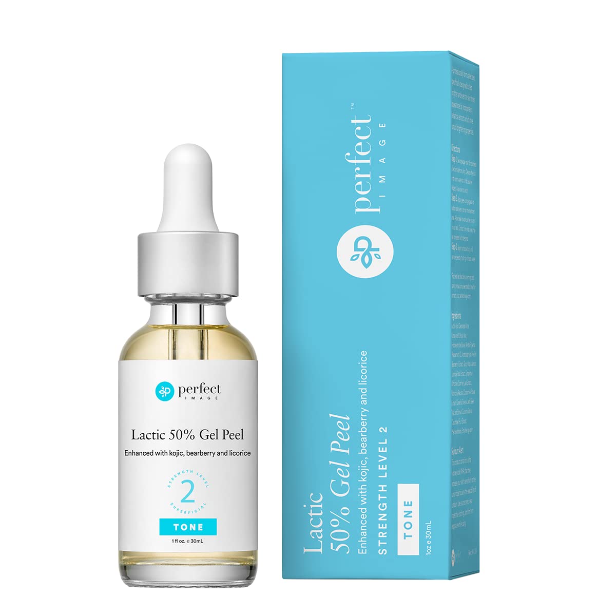 Lactic 50% Gel Peel, Chemical Peels for Face Breakout Scars, Chemical Exfoliant for Face, Strength Level 2, 1.0 fl oz. e, 30 mL – Perfect Image