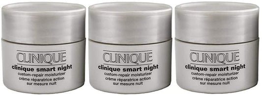 Clinique Smart Night Custom-Repair Moisturizer Dry Combination, 0.5 oz each (Pack of 3)