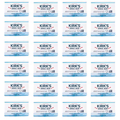 Kirk's Original Coco Castile Bar Soap Original Fresh Scent 4 Ounces (Pack of 24)