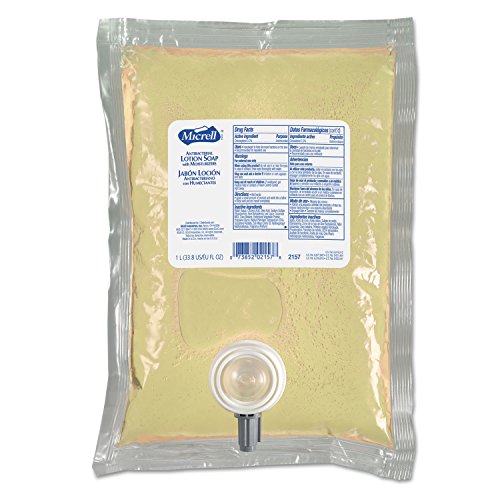 MICRELL NXT Antibacterial Lotion Soap, Citrus Fragrance, 1000 mL Lotion Soap Refill for MICRELL NXT SPACE SAVER Push-Style Dispenser (Case of 8) - 2157-08