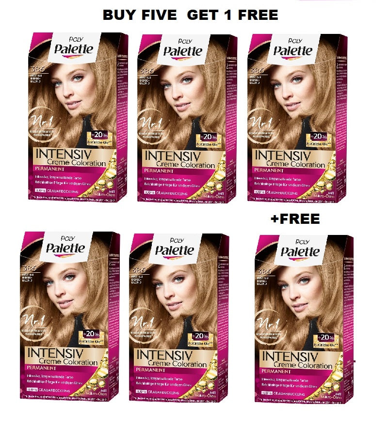 Schwazkopf POLY PALETTE Intensive Creme Hair Coloration - 24 Varieties - Buy 5 +FREE Pack