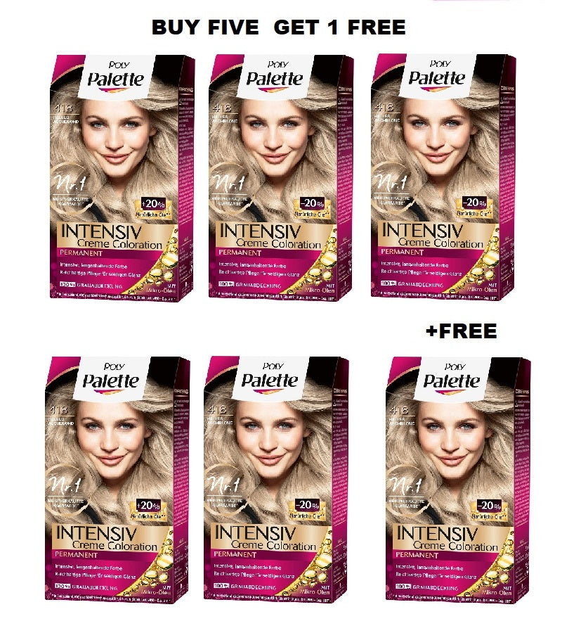 Schwazkopf POLY PALETTE Intensive Creme Hair Coloration - 24 Varieties - Buy 5 +FREE Pack