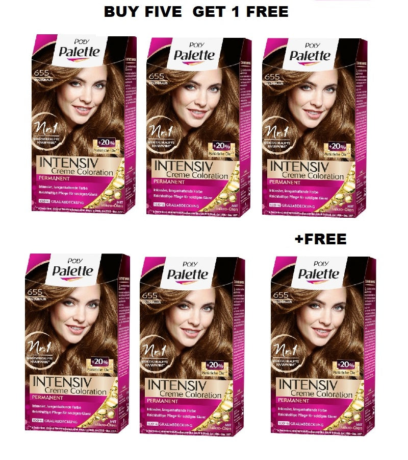 Schwazkopf POLY PALETTE Intensive Creme Hair Coloration - 24 Varieties - Buy 5 +FREE Pack