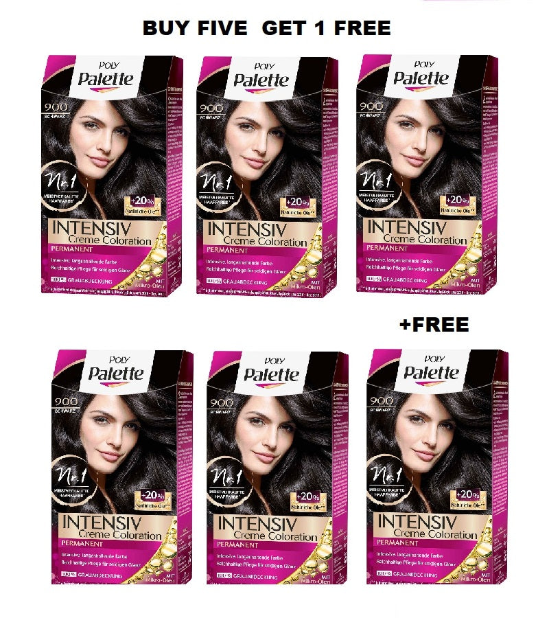 Schwazkopf POLY PALETTE Intensive Creme Hair Coloration - 24 Varieties - Buy 5 +FREE Pack