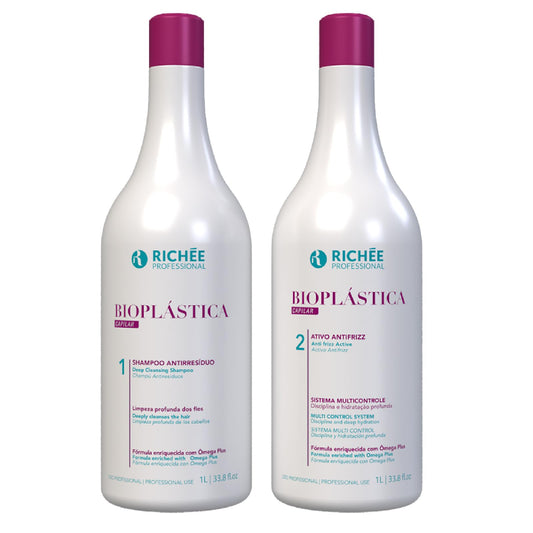 Richée Professional | Bioplástica Capilar | Hair Alignment Without Damages To The Hair Fiber | (2x) 1000 ml / 33.8 fl.oz.