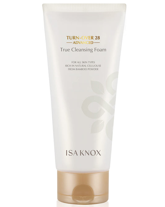 Isa Knox Turnover 28 Advanced (True Facial Cleanser, 6.1fl oz) - Korean Skincare, Non-Drying Bubble Foam Face Wash, Pomegranate Vinegar, Natural Bamboo Cellulose