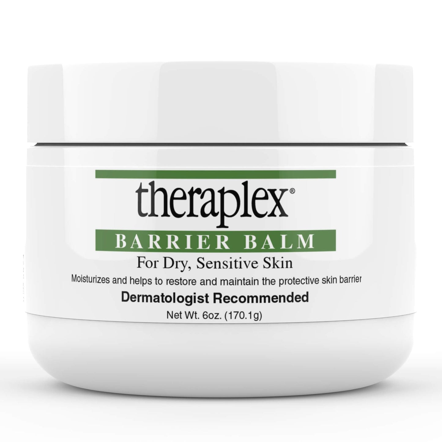 Theraplex Skin Barrier Balm- Barrier Repair Moisturizer Cream Body Balm Dry, Sensitive Skin - No Parabens or Preservatives, Noncomedogenic and Hypoallergenic - Dermatologist Recommended - 6 Oz