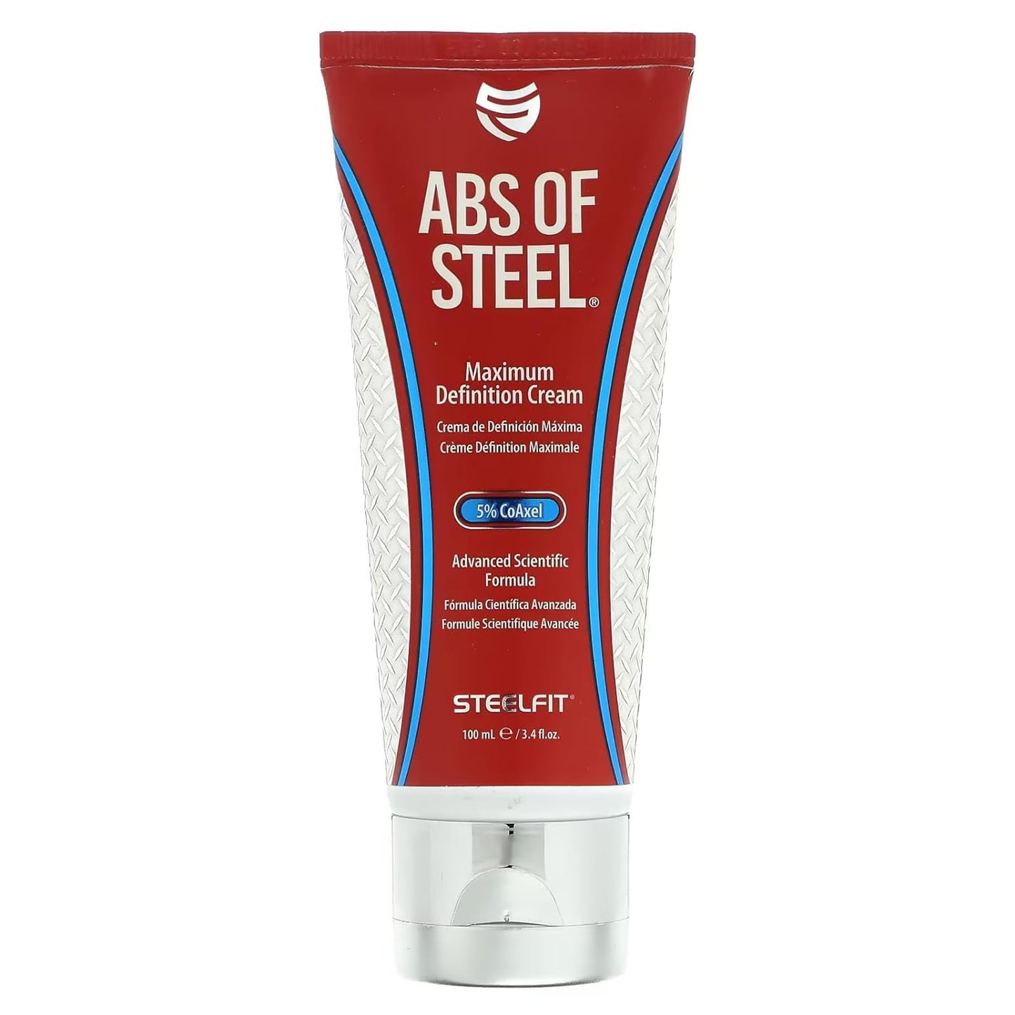 SteelFit Abs of Steel Cream - 8 fl oz - Heat-Activated Maximum Definition Abs Sculpting Cream - CoAxel, Coenzyme A + L-Carnitine, Caffeine & Bupleurum Root