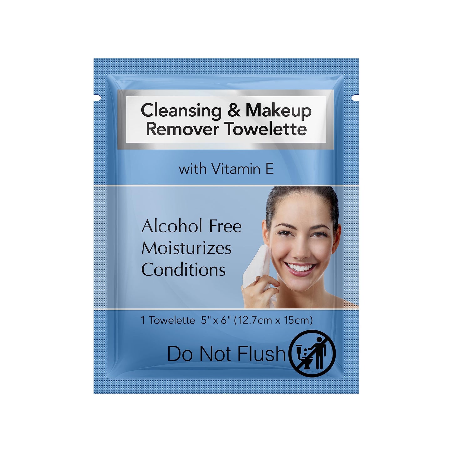 Diamond Wipes Makeup Remover Wipes, Alcohol Free Facial Cleansing Wipes with Vitamin E, Case of 500 Face Wipes