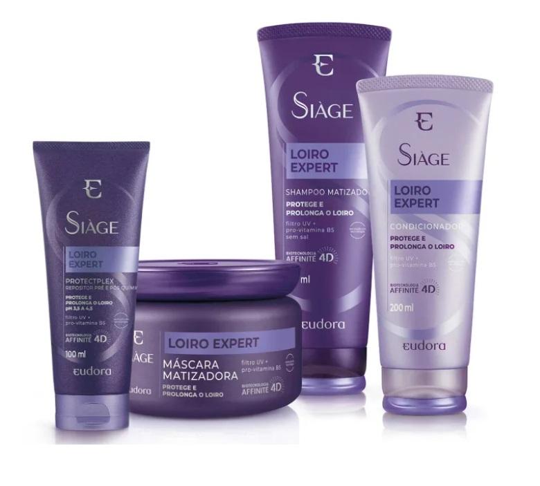 Siàge Loiro Expert Blond Protectplex Color Extend 4D Treatment 4 Itens - Eudora
